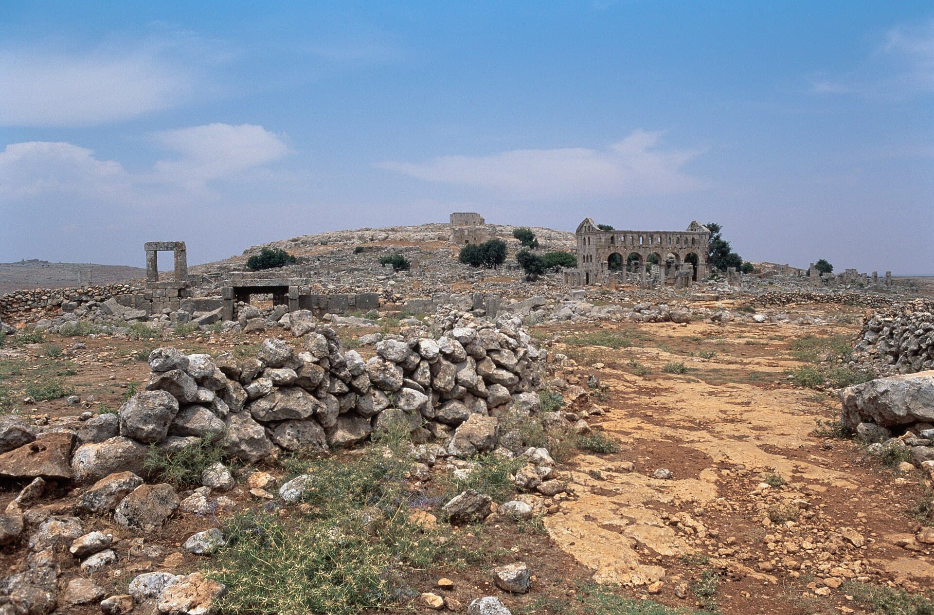 Harap Şems yerleşimi ve kemerli sıralarıyla ayakta duran bazilikası