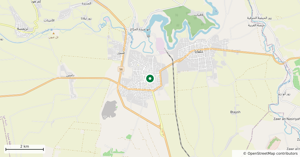 محردة — على الخريطة
