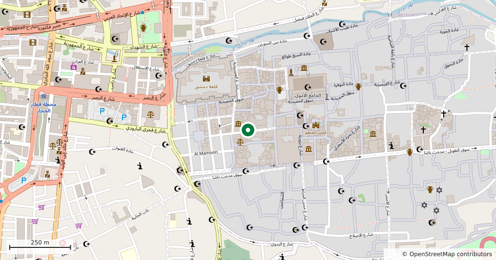 The Nur al-Din Bimaristan — On the map
