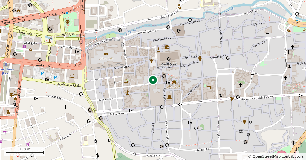 The Hammam Nur al-Din — On the map